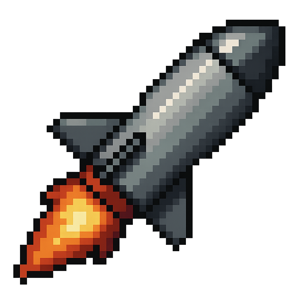 Pixel art rocket